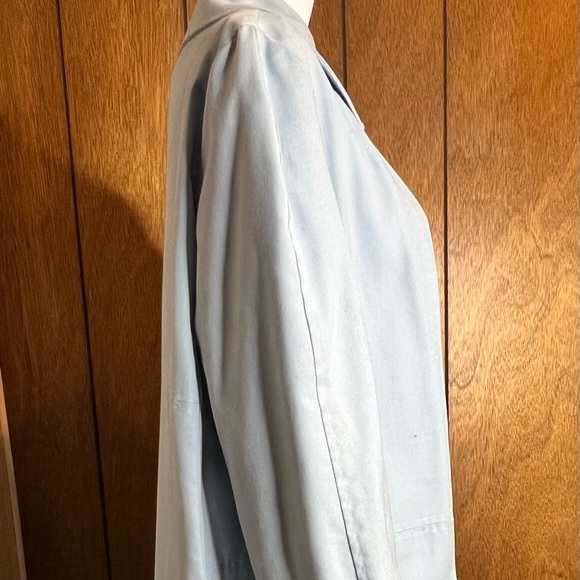 1960s vintage handmade overcoat baby blue with pink lining mid century Jackie O - Picture 5 of 11